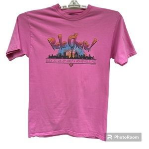Hanes pink Bele Chere 2007 Asheville NC festival T-shirt short sleeve sz…